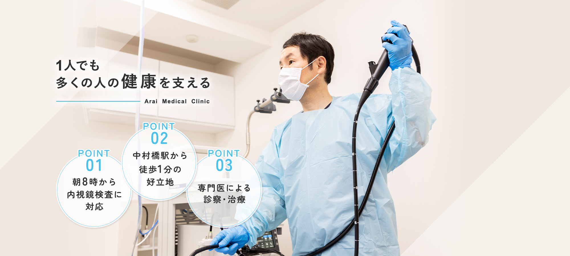 一人でも多くの健康を支える  Arai Medical Clinic